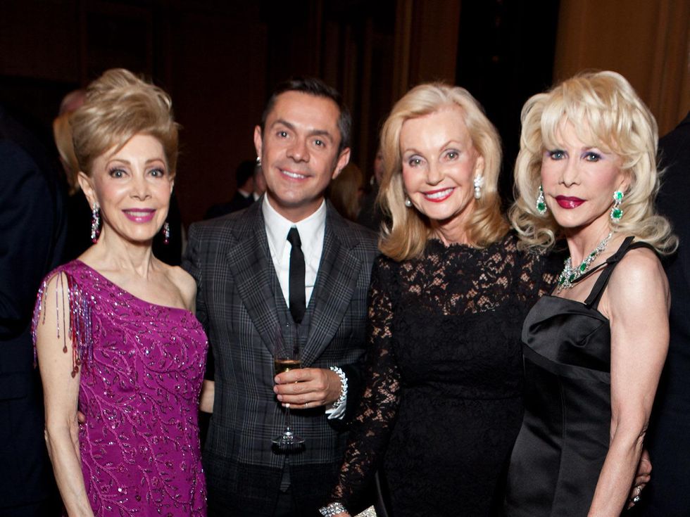 Margaret Alkek Williams, from left, Shaune Leane, Pat Breen and Diane Lokey Farb at the Asprey dinner October 2013