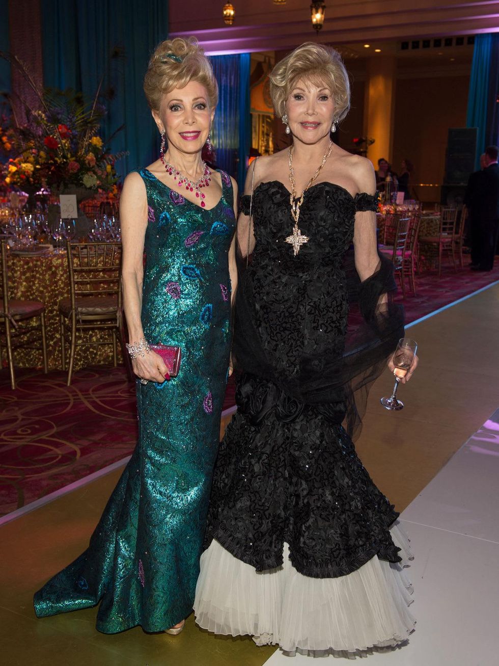 Margaret Alkek Williams, left, and Joanne King Herring at the Houston Ballet Ball February 2014