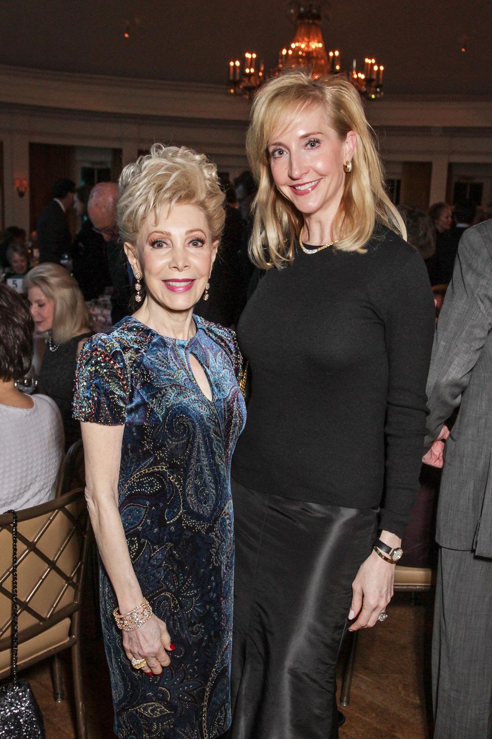 Margaret Alkek Williams, left, and Patricia Dewhurst at the Cornerstone Dinner February 2015