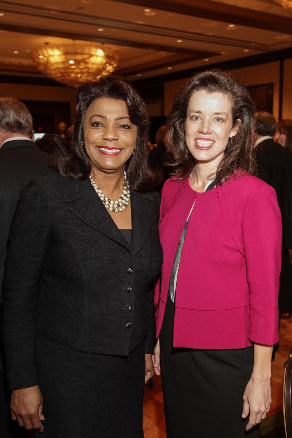 Margaret Ford Fisher, left, and Carolyn Watson at the National Philanthropy Day Awards November 2014