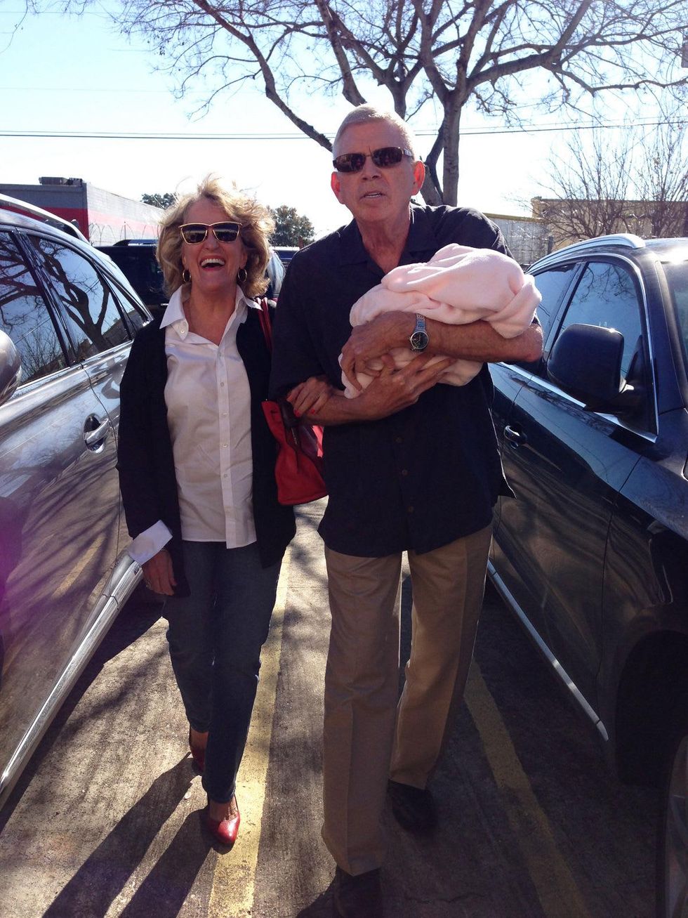 Margaret O'Brien and Don Nelson at the Casey Curry baby shower January 2014