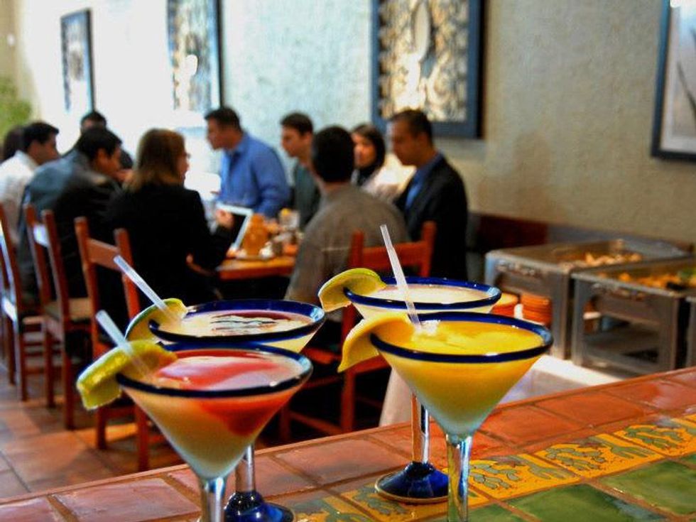 Maria Selma Restaurant Houston margaritas on bar