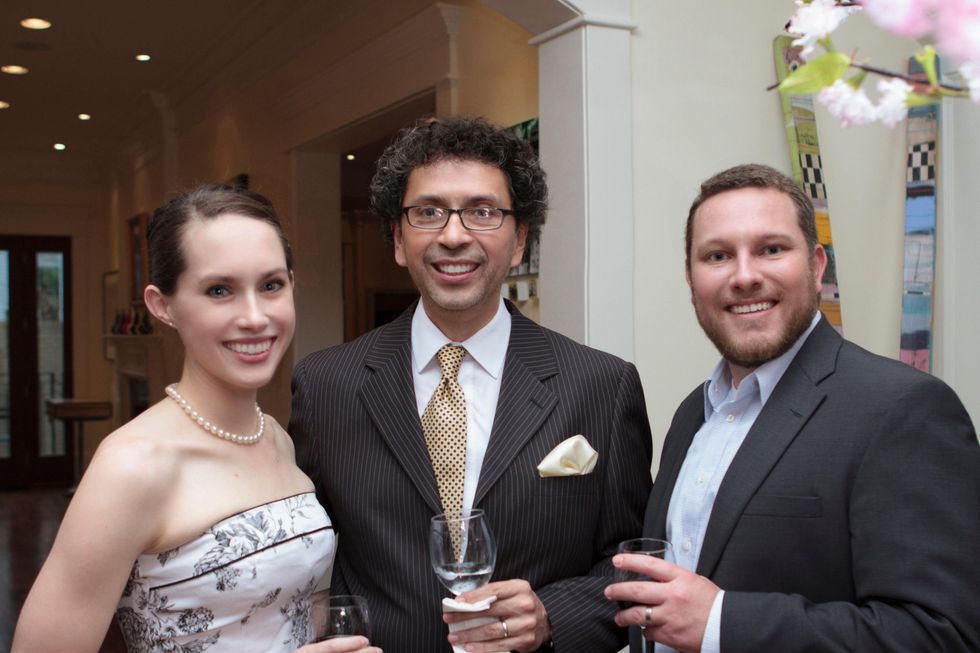 Marianne Terrell, from left, Enrique Carre\u00f3n-Robledo and Kenny Terrell at the Opera in the Heights reception April 2014
