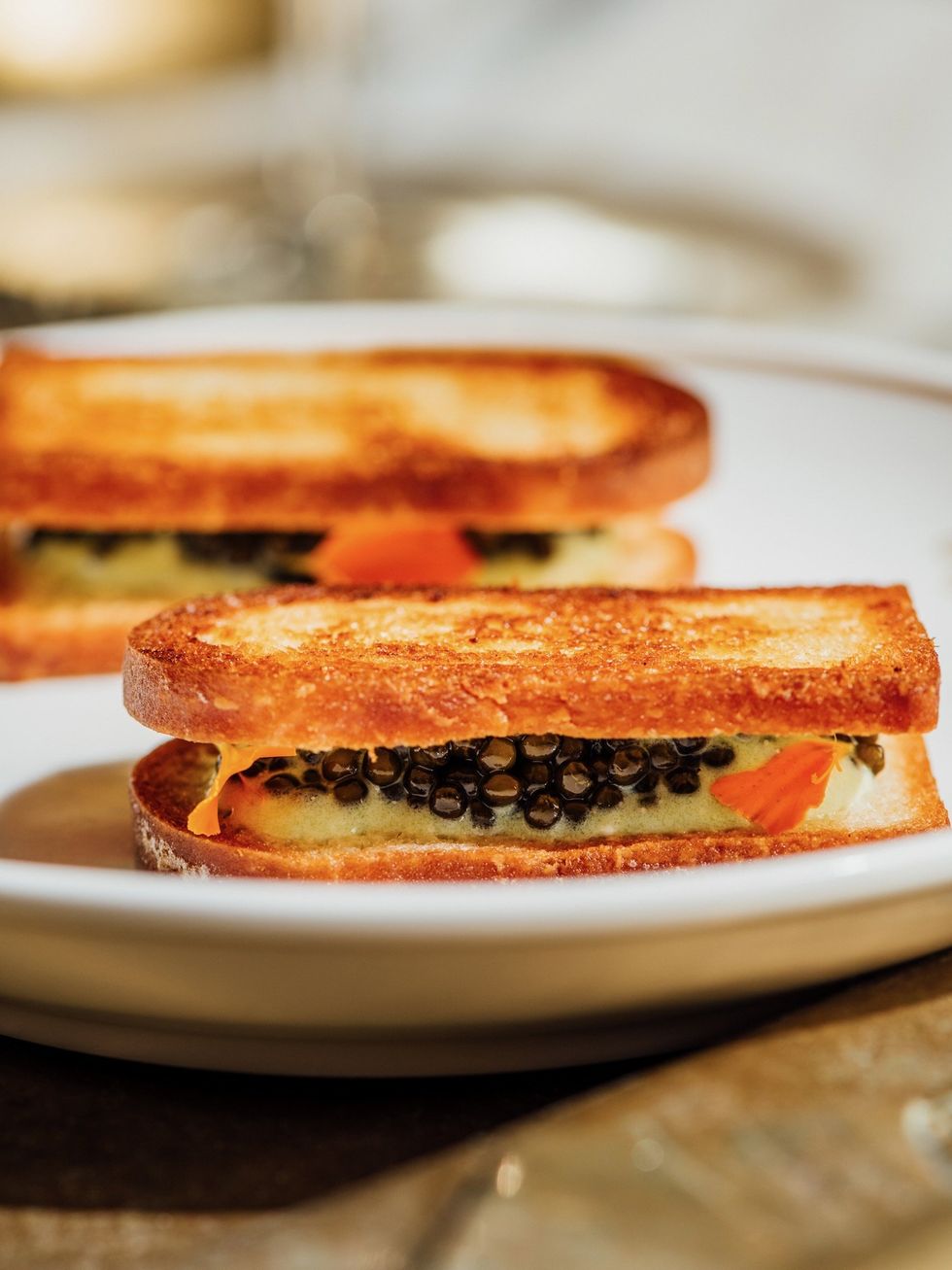 Marigold Club caviar sandwich