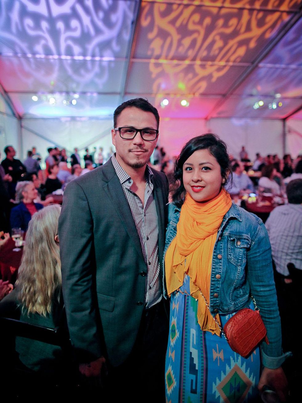 Mario Kazaz and Laura De Leon at the FotoFest opening party March 2014