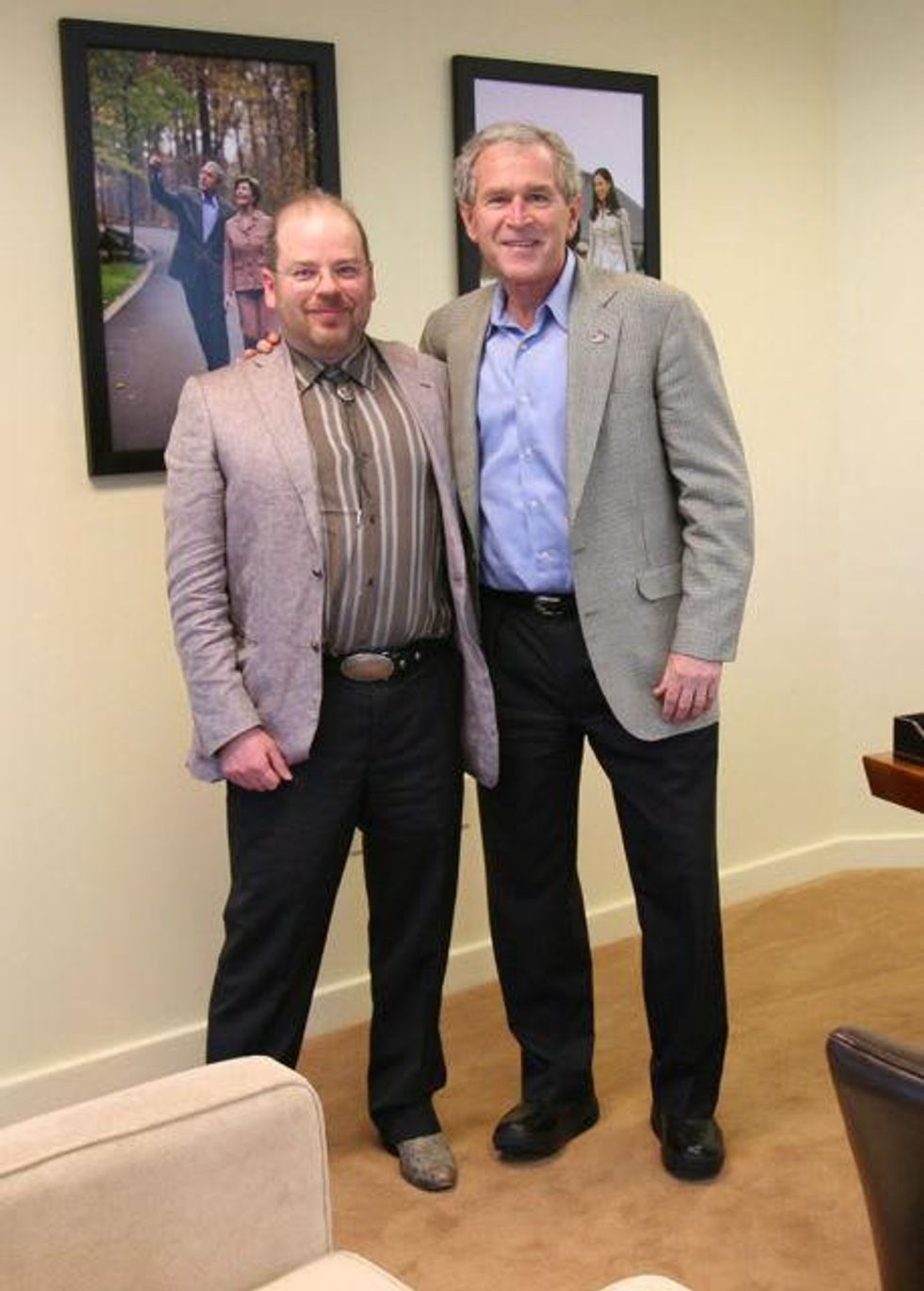 Mark Balma with former President George W. Bush