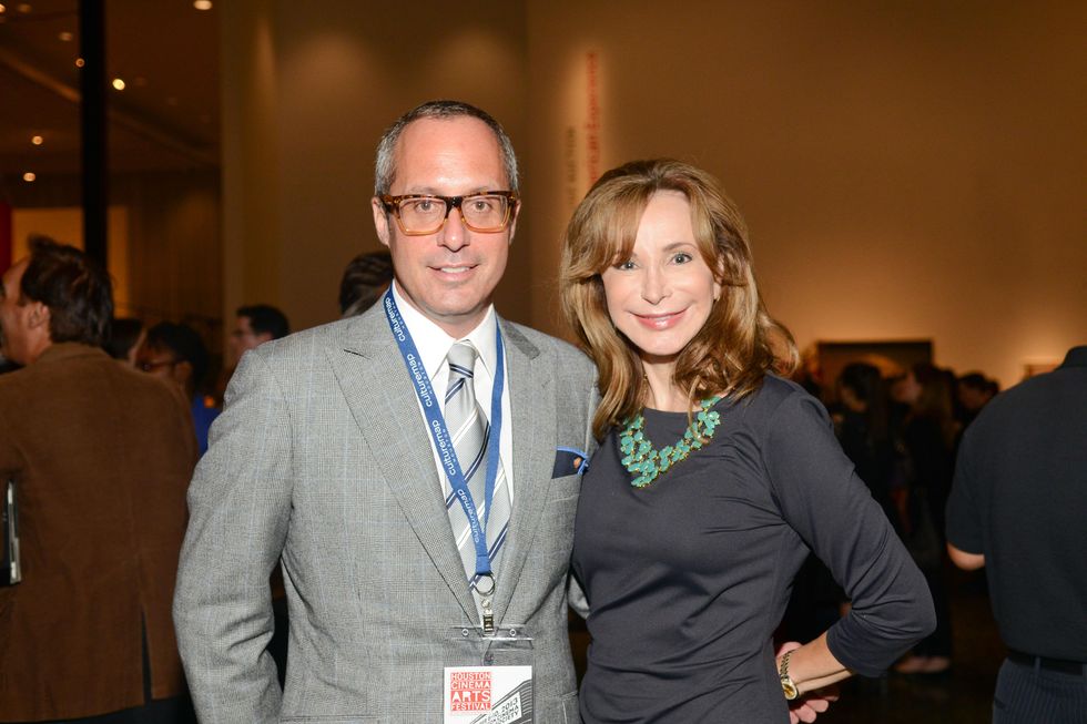 Mark Sullivan and Sharon Adams at the Houston Cinema Arts Festival opening night party November 2013