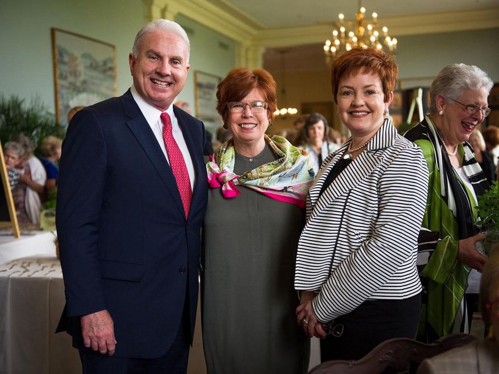 Mark Wallace, from left, Maggie Austin and Shannon Wallace at the Blue Bird Circle Luncheon May 2014