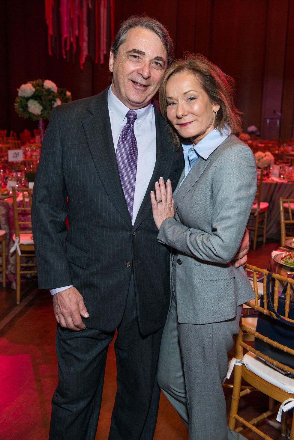 Mark Wawro and Melanie Gray at the SPA luncheon with Lauren Bush Lauren October 2014