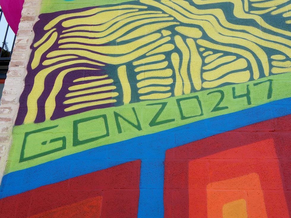 Market Square mural dedication with Gonzo247 May 2013