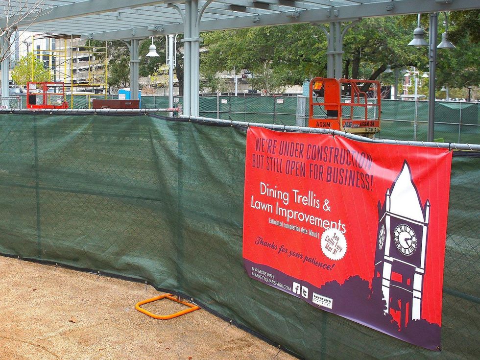 Market Square renovations, January 2013