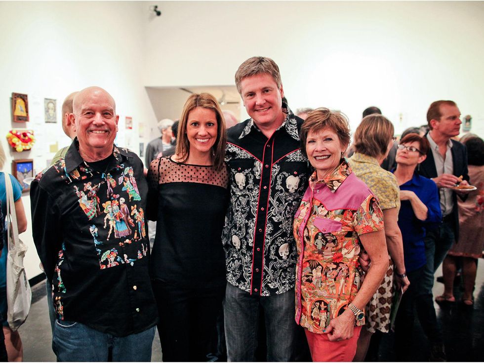 Marks Hinton, from left, Lane and Bob Schultz and Barbara Hinton at the Lawndale Gala and Retablo Silent Auction October 2013