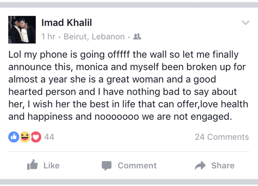 Married to Medicine Houston Imad Facebook message