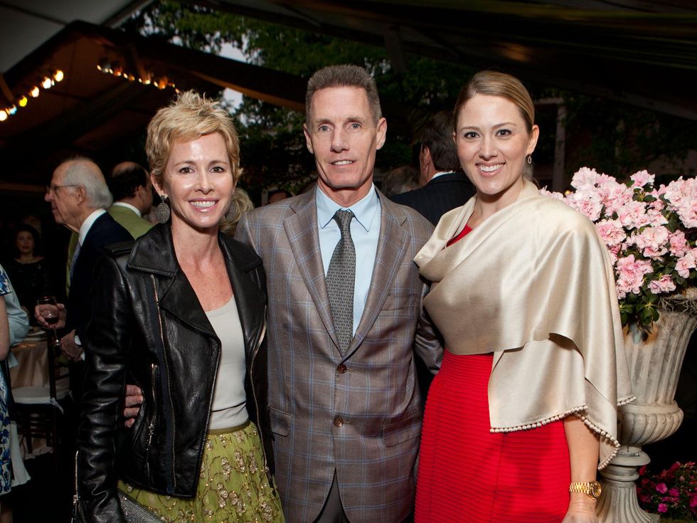 Martha Katherine Long, from left, Sean Wade and Amy Purvis at the Bayou Bend Garden Party April 2014