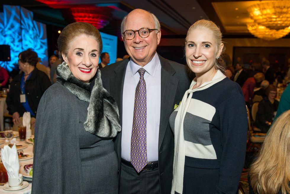 Martha Turner, from left, Glenn Bauguss and Isabel David at the National Philanthropy Day Awards November 2014