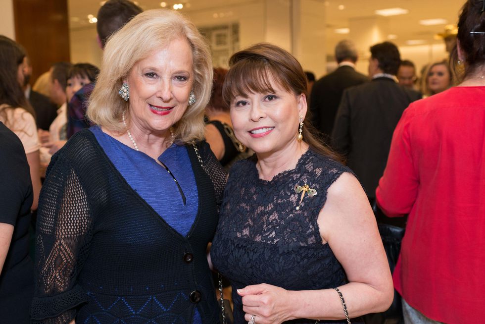 Mary Ann McKeithan, left, and Rini Ziegler at the CAP kick-off at Saks September 2014