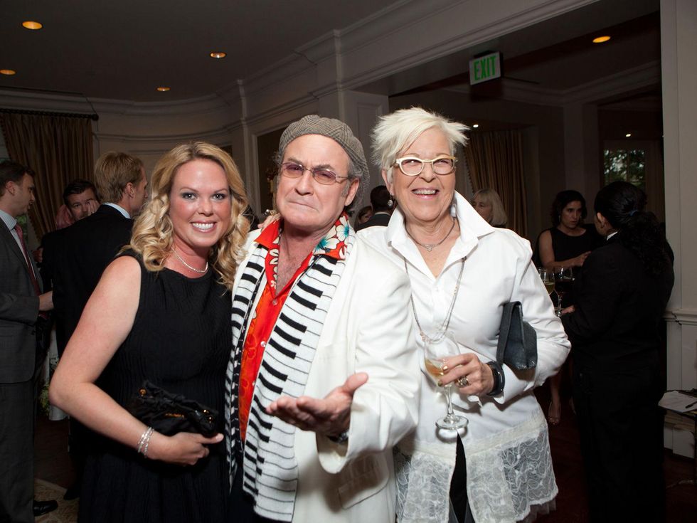 Mary Elizabeth Sand, from left, Robin Williams impersonator and Valerie Cook at the SIRE Under the Stars event April 2014