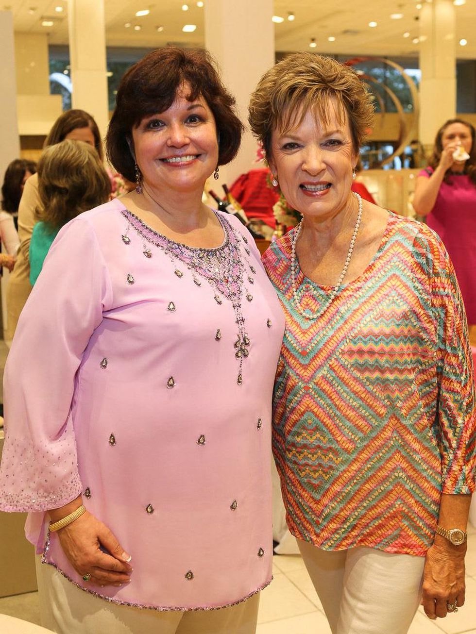 Mary Fischer, left, and Gail Rauhut at Neiman Marcus' Stiletto Strut