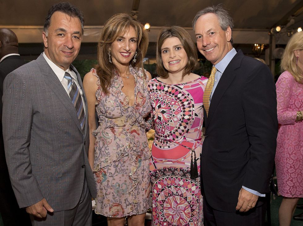Masoud and Sima Ladjevardian, from left, and Mitra Mujica-Margolis and Michael Margolis at the Bayou Bend Garden Party March 2015