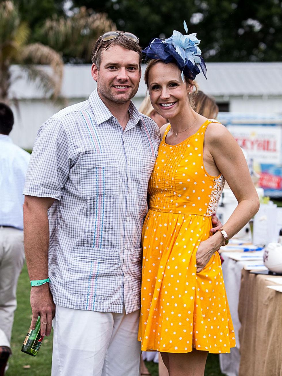 Matt and Allison Laird at the Yellowstone Academy polo party April 2014