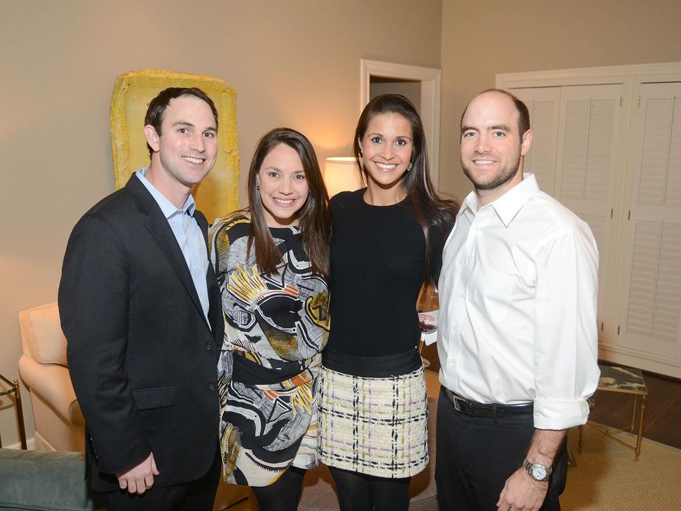 Matt and Rebecca Werner, from left, and Lauren and Curtis Cox at the JDRF gala kick-off party January 2014
