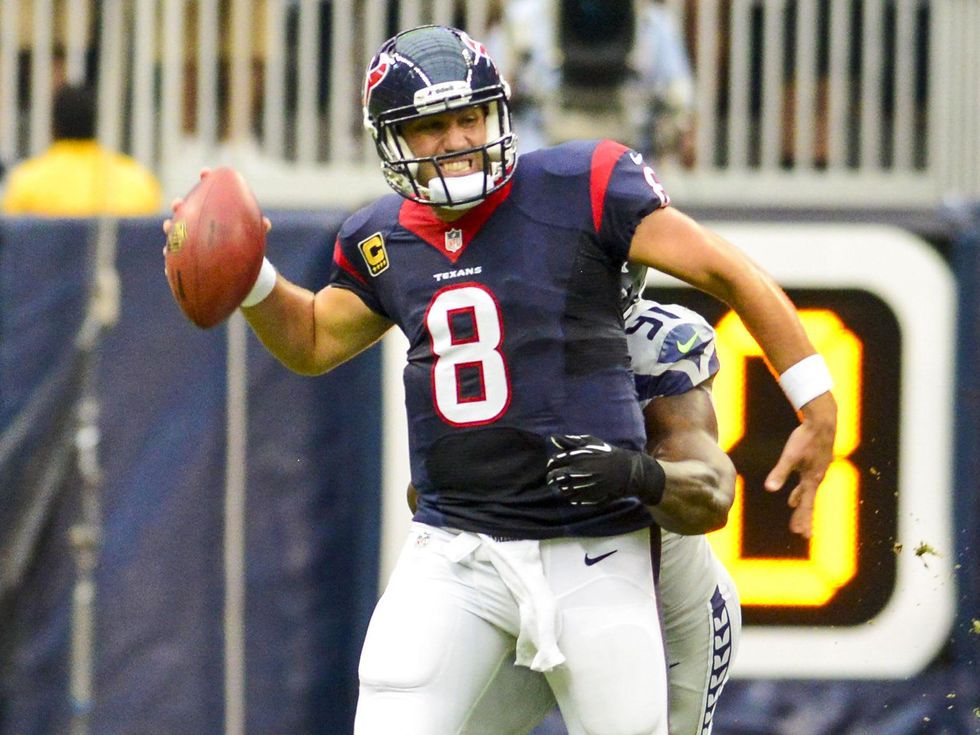 Texans fan buys Matt Schaub jersey to burn it in Reliant Stadium