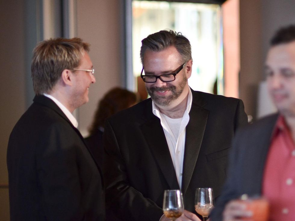 Matthew Burrus-Pearce, left, and Michael Pierce at Alex Martinez's birthday party July 2014