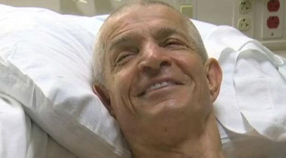 Mattress Mack or Jim McIngvale of Gallery Furniture recovering from a heart procedure August 2013