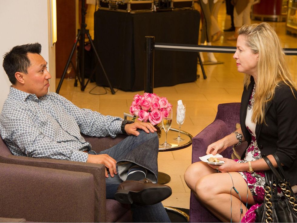 Mauricio Cruz and Caroline Allison at the Alley Young Professionals event October 2013