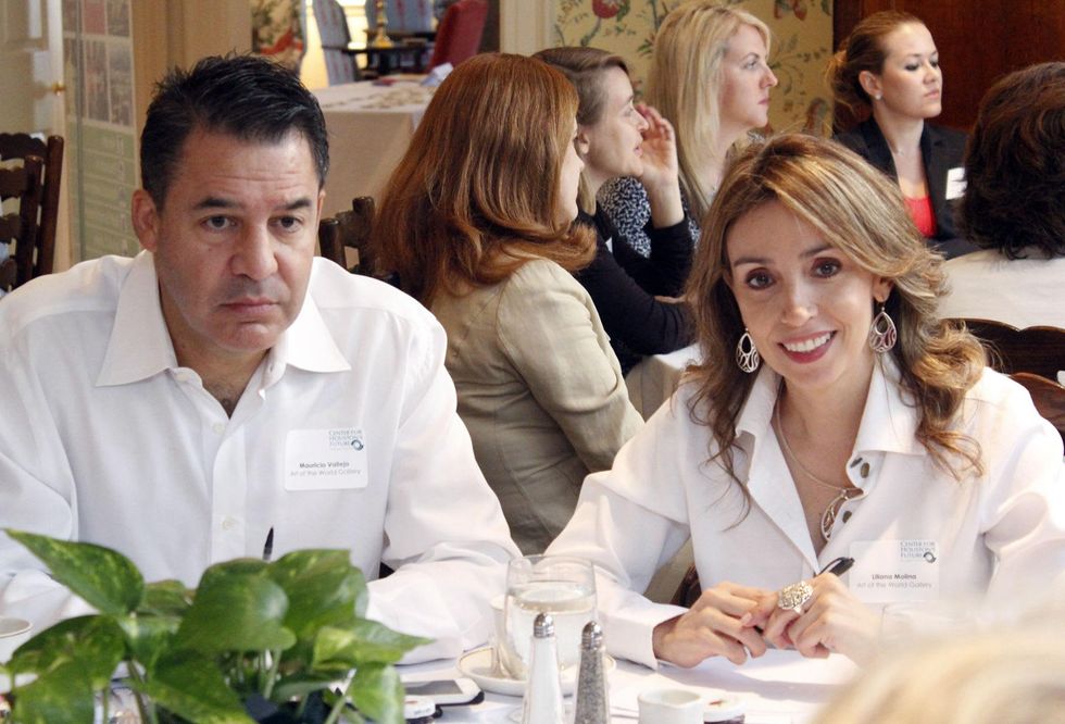 Mauricio Vallejo and Liliana Molina at Center for Houston's Future event August 2014