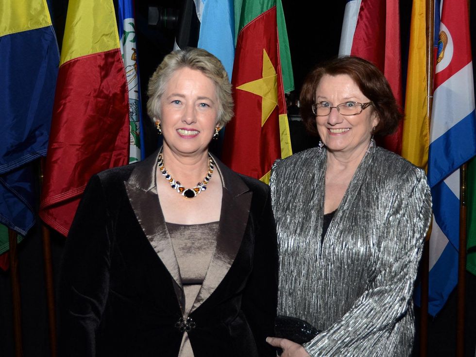 Mayor Annise Parker and Kathy Hubbard at the Consular Ball October 2013