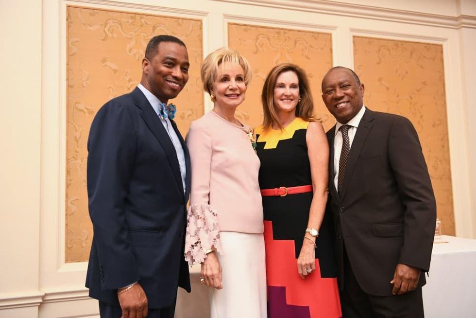 Mayor's Literacy Breakfast Khambrel Marshall, Leisa Holland Nelson, Stephnie Tsuru and Mayor Sylvester Turner