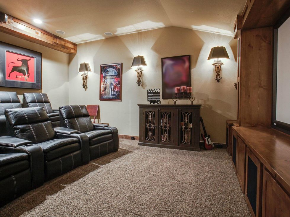 Media room at 1724 Wisteria Way in Westlake