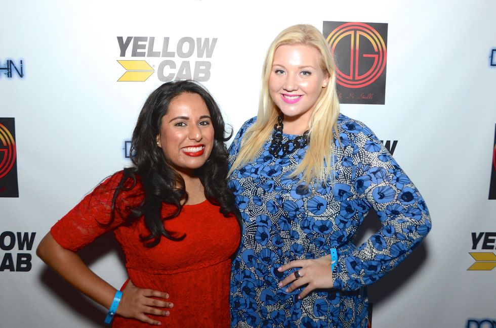 Meena Haque, left, and Stephanie Becker at the Don Vaughn CD Launch Party August 2014