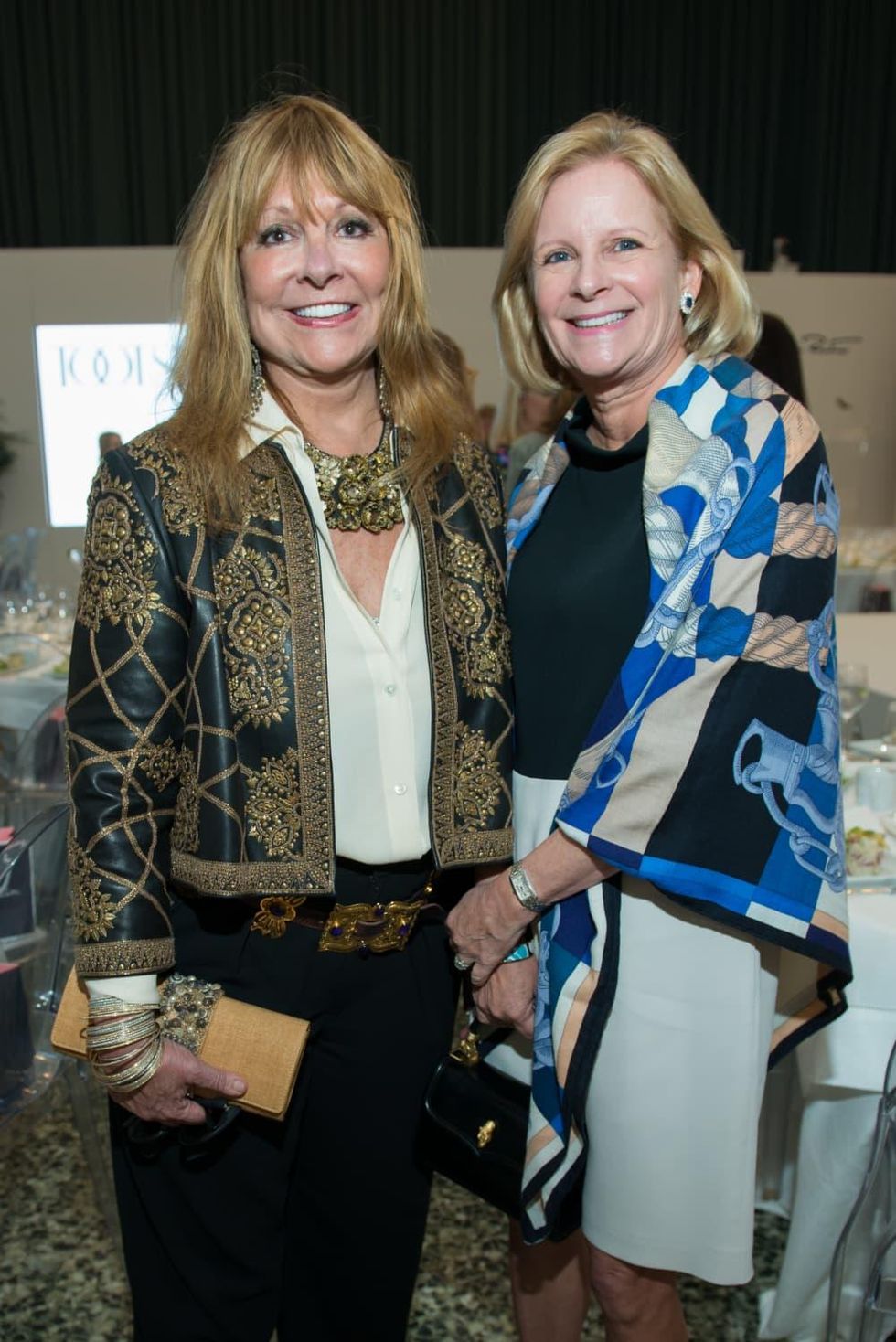Meg Goodman, Laurie Liedtke at Oscar de la Renta fashion show at MFAH