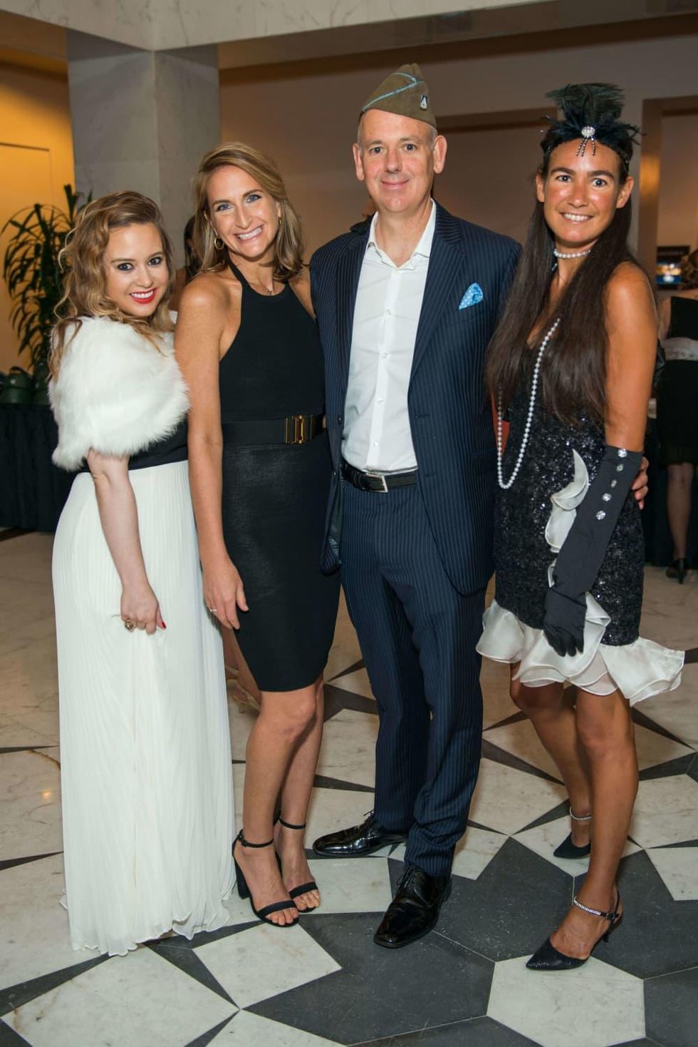 Megan Blaisdell, Sarah Hartland, Maston Allen, Anne Burgot at Mission of Yahweh gala