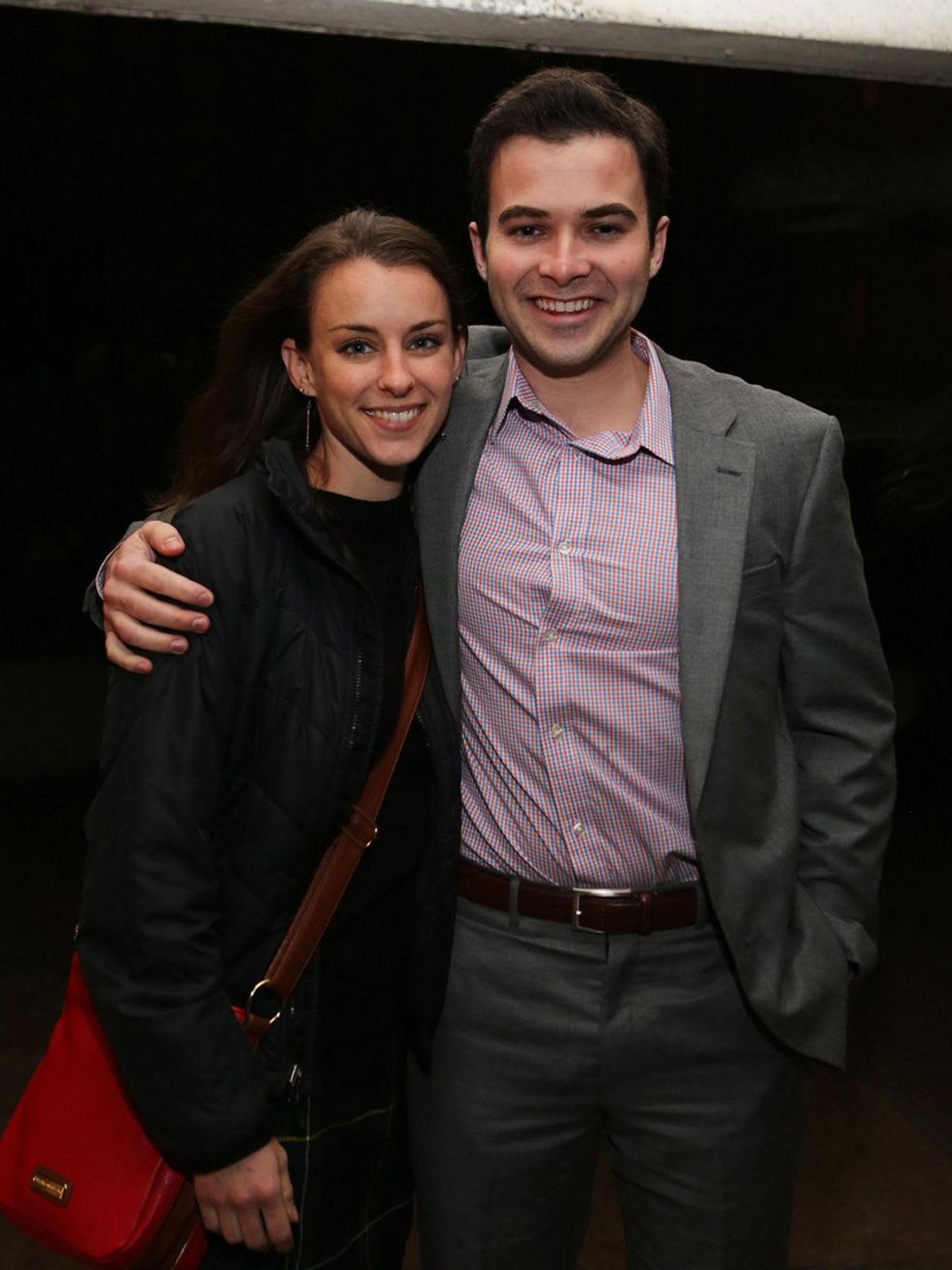 Megan McKellar and Gilbert Sawtelle at the Alley Young Professionals holiday party December 2013