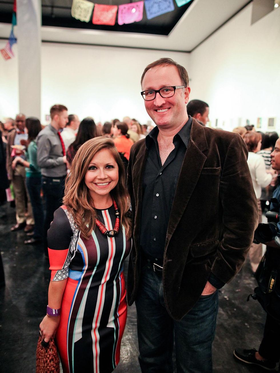 Meghan Miller and James Glassman at the Lawndale Gala and Retablo Silent Auction October 2013