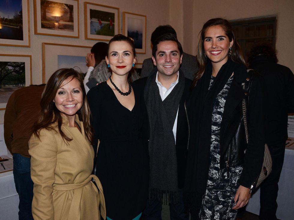 Meghan Miller, from left, Gwen Bradford, Mark Eichenbaum and Catherine Bradley at the Hermann Park Conservancy's Urban Green event November 2014