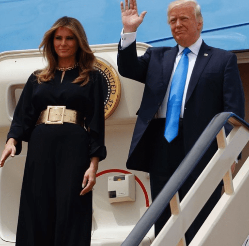 Melania Trump in Stella McCartney pansuit