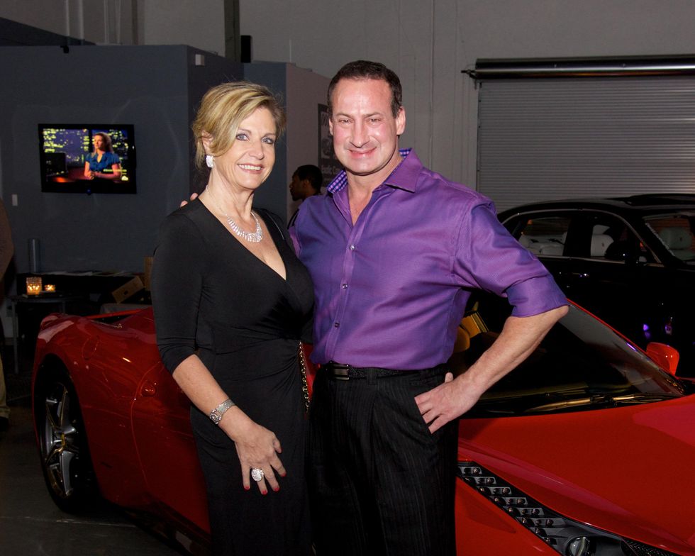Melanie Campbell and Scott Langham at fashion preview party in The Woodlands