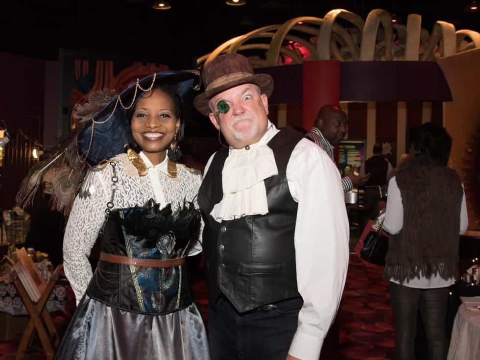 Melanie Johnson, Dr. Brian Parsley at Health Museum Steampunk gala