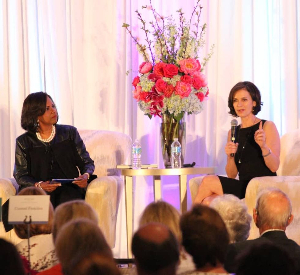 Melanie Lawson, Elizabeth Vargas at Menninger Clinic luncheon