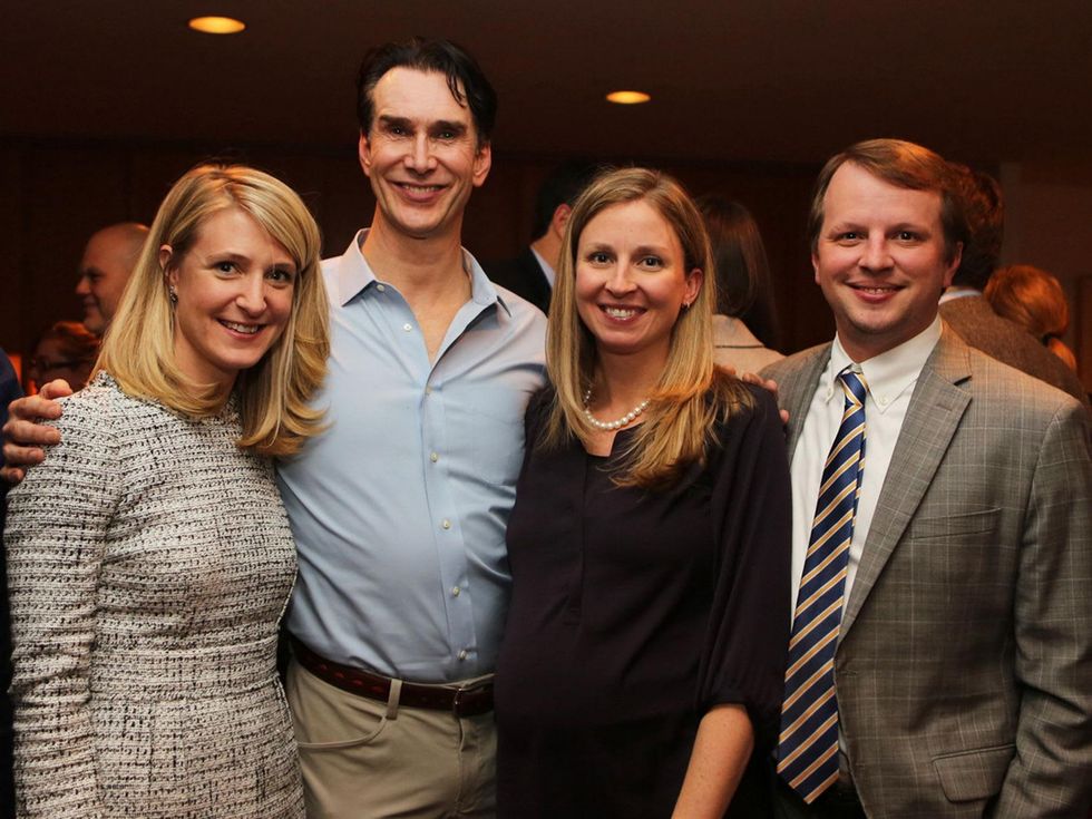 Melissa Buce, from left, Todd Waite, Mary O'Black and Adam Curley at the Alley Young Professionals holiday party December 2013