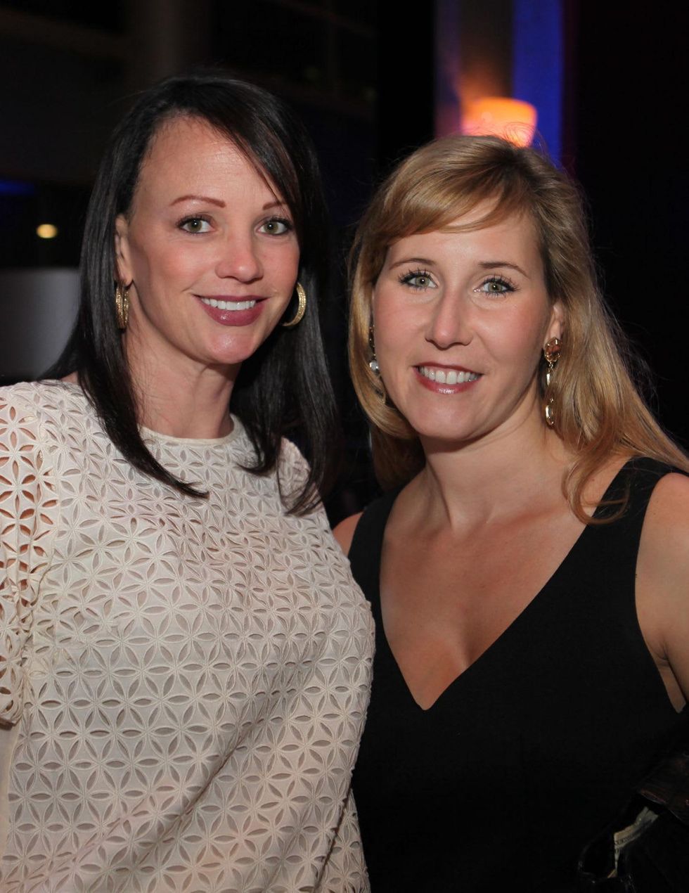 Melissa Ramirez, left, and Michelle Wasaff at the Royal Sonesta Hotel renovation unveiling November 2013