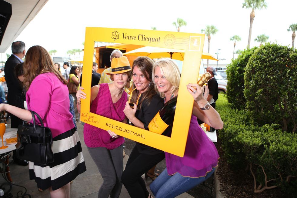 Melissa Santiago, from left, Brenda Mariani and Kathy Eagleton at Veuve Clicquot at Brasserie 19