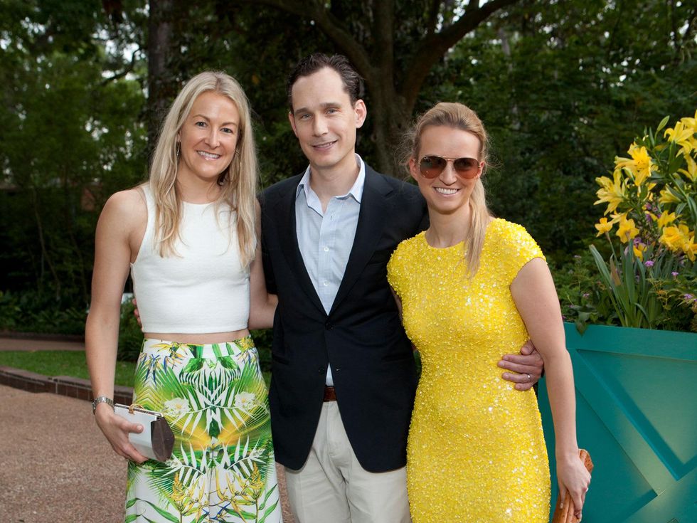 Melissa Tuckerman, from left, with Kevin and Winnie Bonebrake at the Rienzi Spring Party April 201