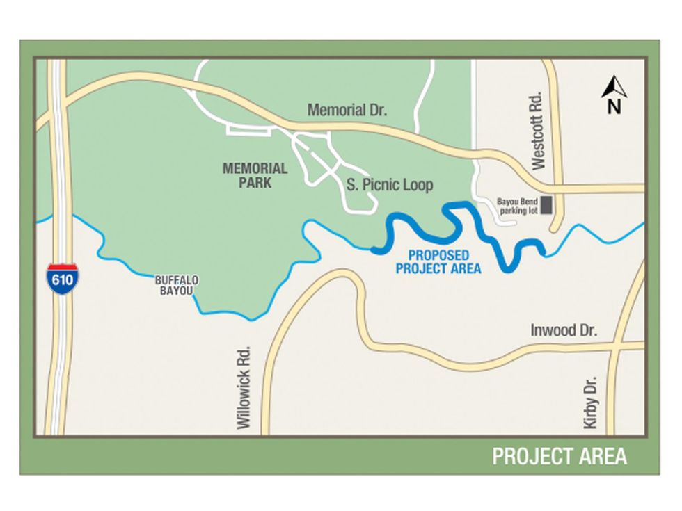 Memorial Park Demonstration Project map dated December 2013