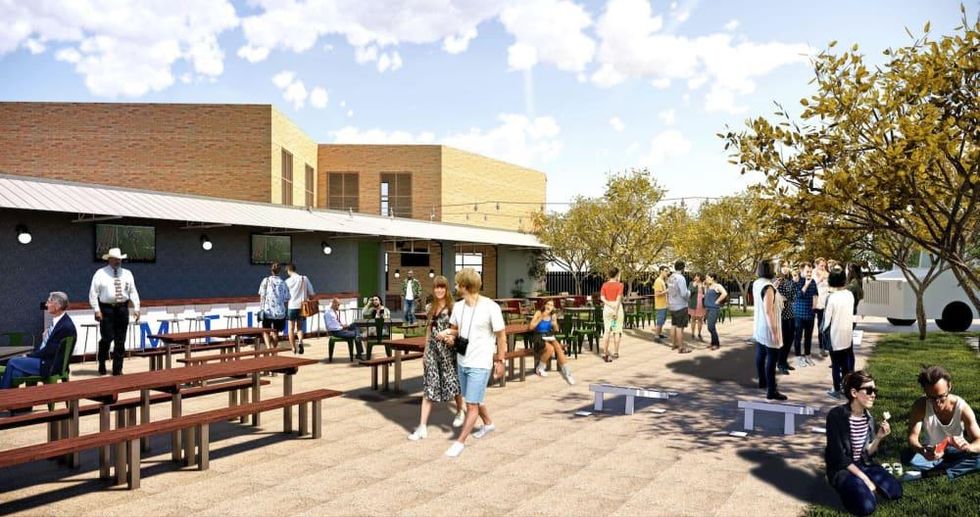 Memorial Trail Ice House rendering exterior patio