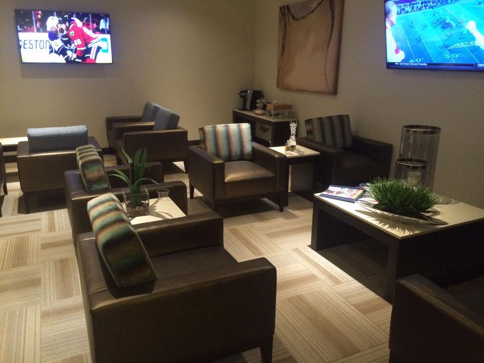 Men's room at the Spa at the Golden Nugget in Lake Charles